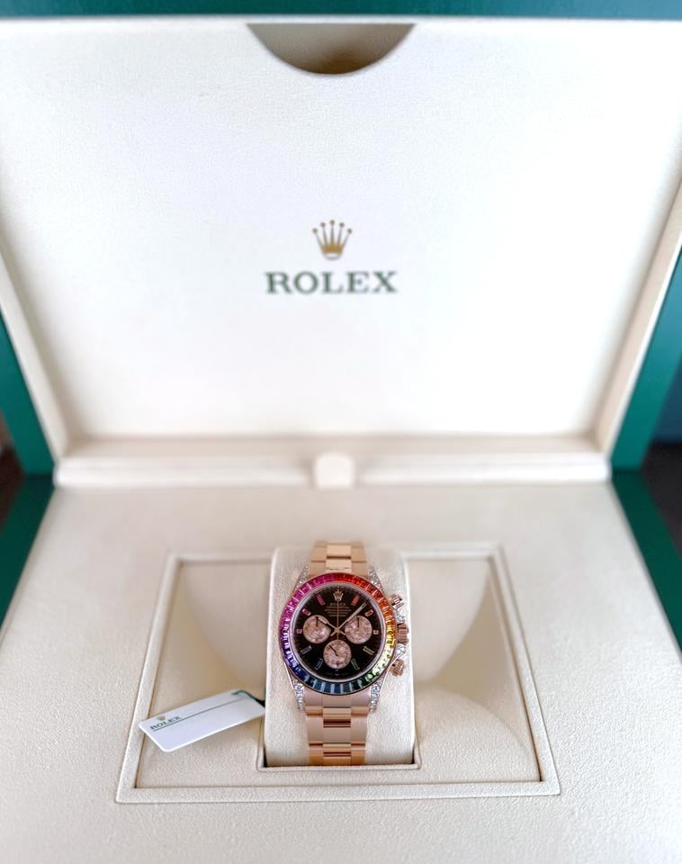 Rolex Daytona Rainbow Or Rose