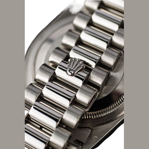 Rolex Day-Date 40 Platinum - Baguette / Blue Ombré