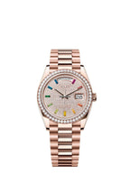 Rolex Day-Date 36 ainbow Diamond Pave Dial Rose Gold Diamond Bezel