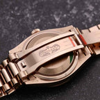 Rolex Day-Date 36 ainbow Diamond Pave Dial Rose Gold Diamond Bezel