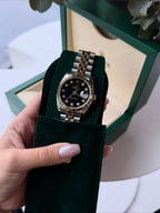 Rolex Datejust Two-Tone Jubilee Black Diamond Dial