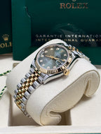 ROLEX LADY-DATEJUST 31MM TWO-TONE YELLOW GOLD GREEN