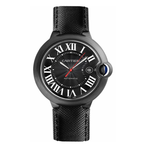 Cartier Ballon Bleu Carbon Black Dial Mens Watch WSBB0015 Box Card