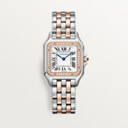 Cartier panthère or rose, acier, diamants