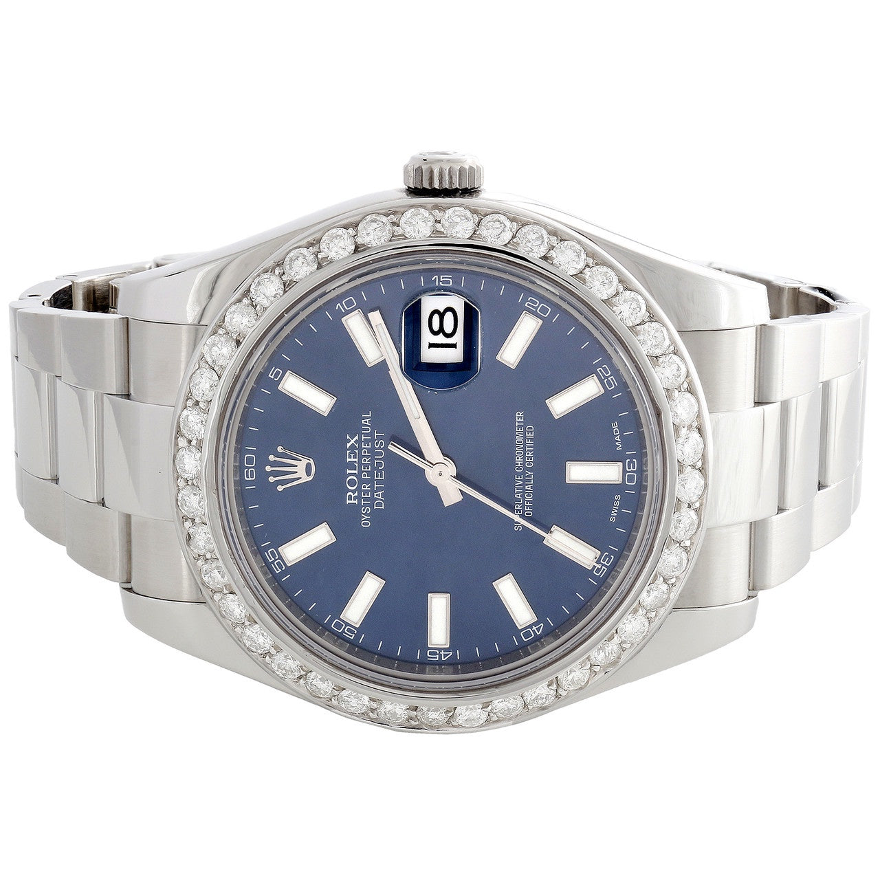 Rolex Datejust 36 Steel Blue Jubilee Diamond Dial & Diamond Référence: ROLEX FEMME