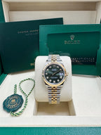 ROLEX LADY-DATEJUST 31MM TWO-TONE YELLOW GOLD GREEN
