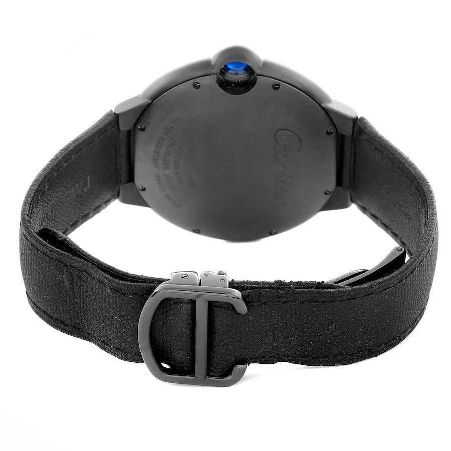 Cartier Ballon Bleu Carbon Black Dial Mens Watch WSBB0015 Box Card