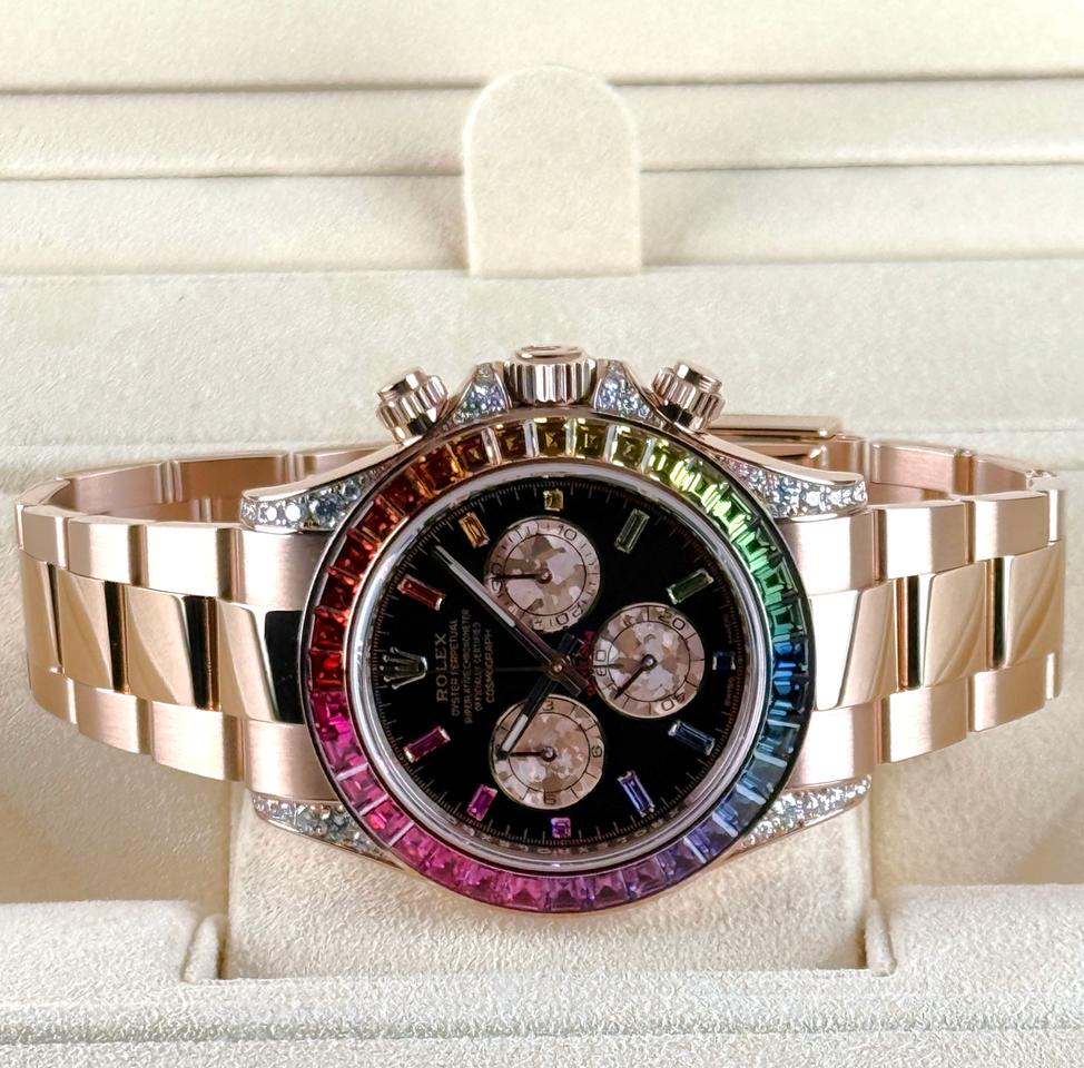 Rolex Daytona Rainbow Or Rose