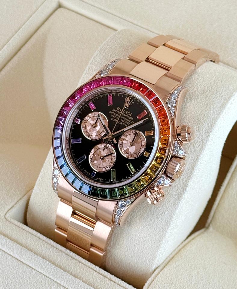 Rolex Daytona Rainbow Or Rose