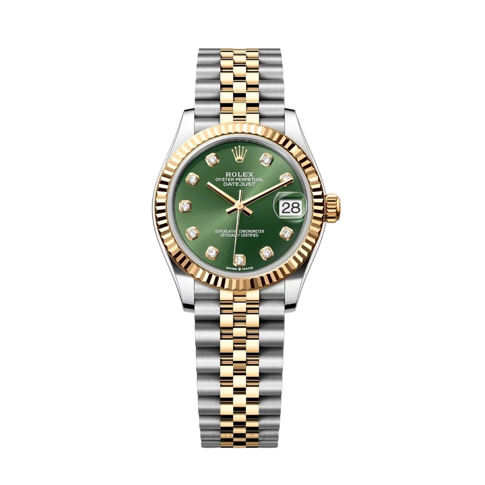 ROLEX LADY-DATEJUST 31MM TWO-TONE YELLOW GOLD GREEN