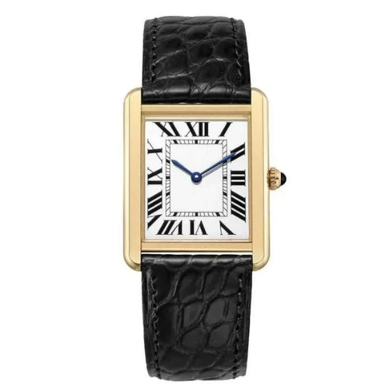 Cartier Tank Solo Women's Watch with Black Leather Strap