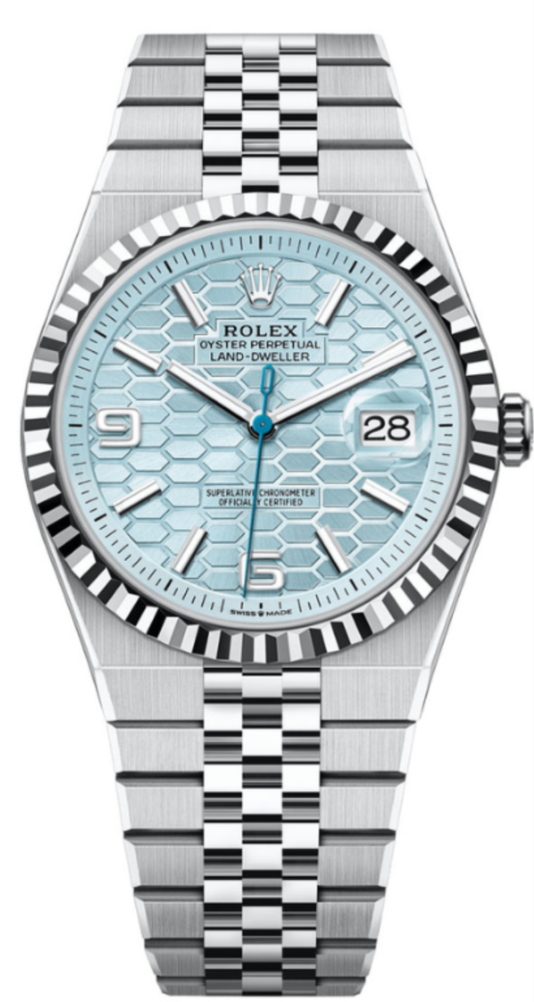 Rolex Land-Dweller Ice Blue Honeycomb