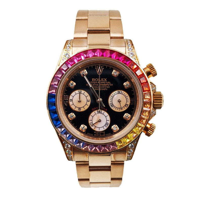Rolex Daytona Rainbow Or Rose