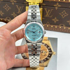 Rolex Land-Dweller Ice Blue Honeycomb