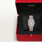 Cartier panthère or rose, acier, diamants