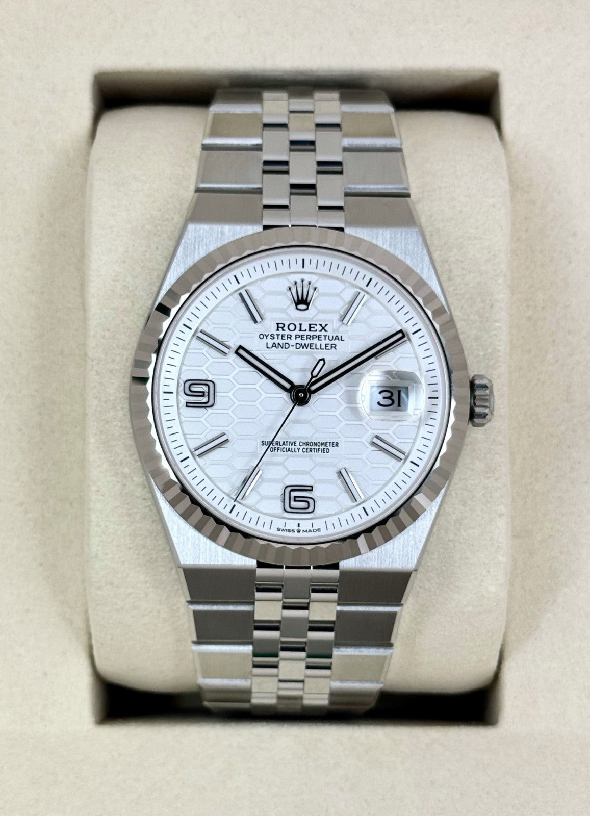 Rolex LAND Deller 40 mm Steel & White Gold