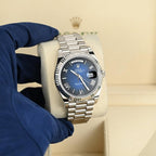 Rolex Day-Date 40 18ct White Gold Blue Dial