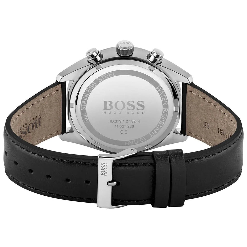 Fabrication Suisse Noir/Cuir Ø46 mm Référence: BOSS