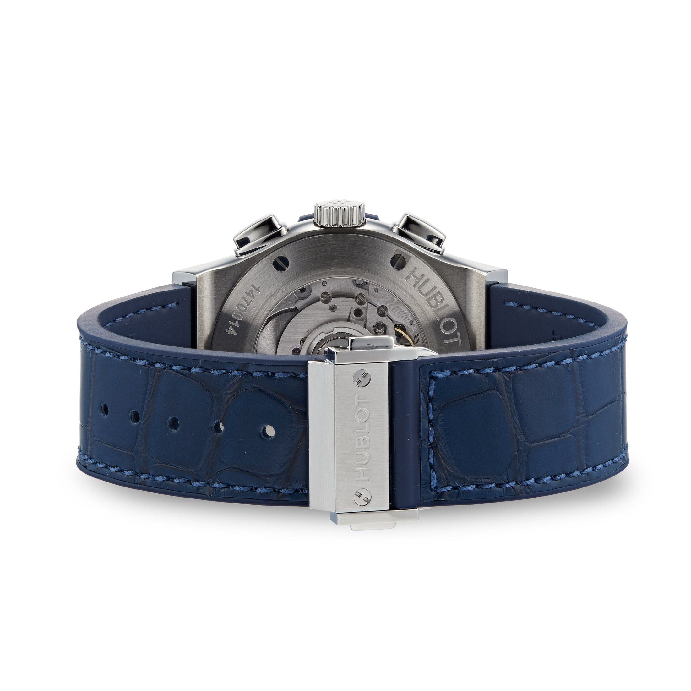 Hublot Classic Fusion Chronograph Titanium 42mm Blue Dial Blue Référence: Hublot