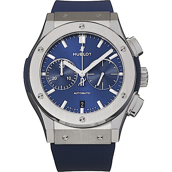 Hublot Classic Fusion Chronograph Titanium 42mm Blue Dial Blue Référence: Hublot
