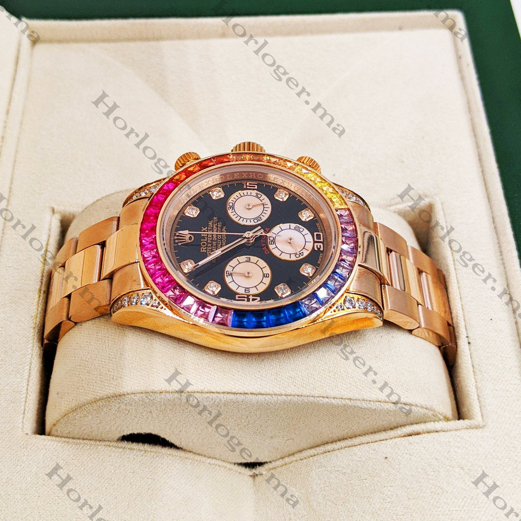 Rolex Daytona Rainbow Or Rose