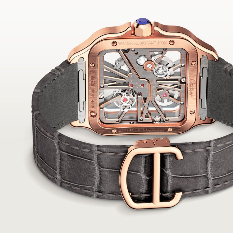 Cartier Santos Skeleton WHSA0018 Rose Gold