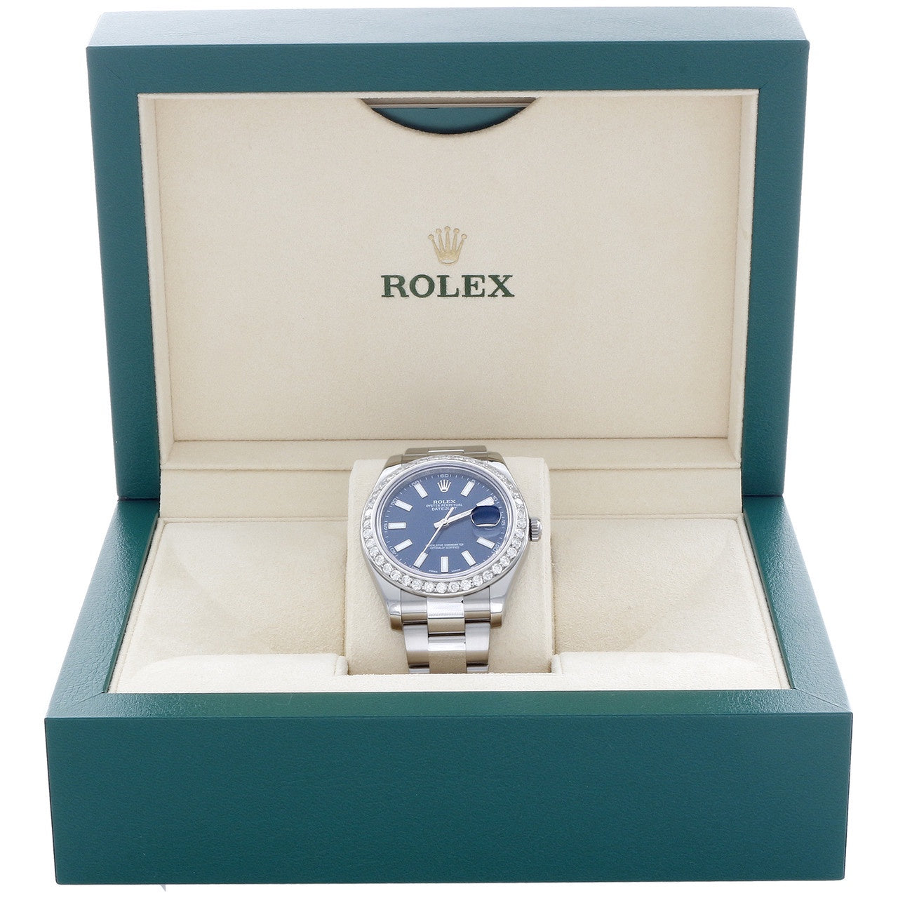 Rolex Datejust 36 Steel Blue Jubilee Diamond Dial & Diamond Référence: ROLEX FEMME