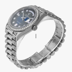 Rolex Day-Date 36 White Gold Blue Ombre Diamond Dial Diamond Bezel