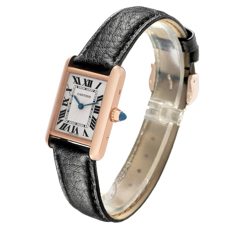 Cartier Tank Solo Women's Watch with Black Leather Strap