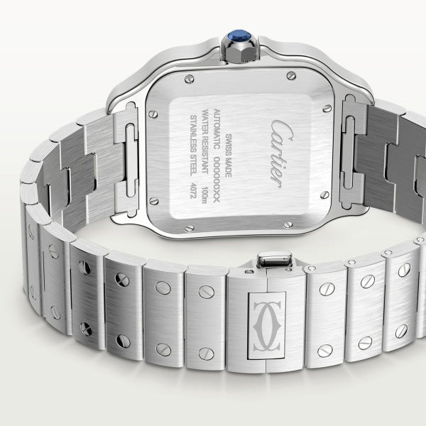 Cartier Santos WSSA0018 LARGE Size White Dial Stainless Steel UNWORN