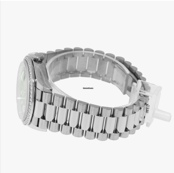 Rolex Day-Date 36 White Gold Blue Ombre Diamond Dial Diamond Bezel