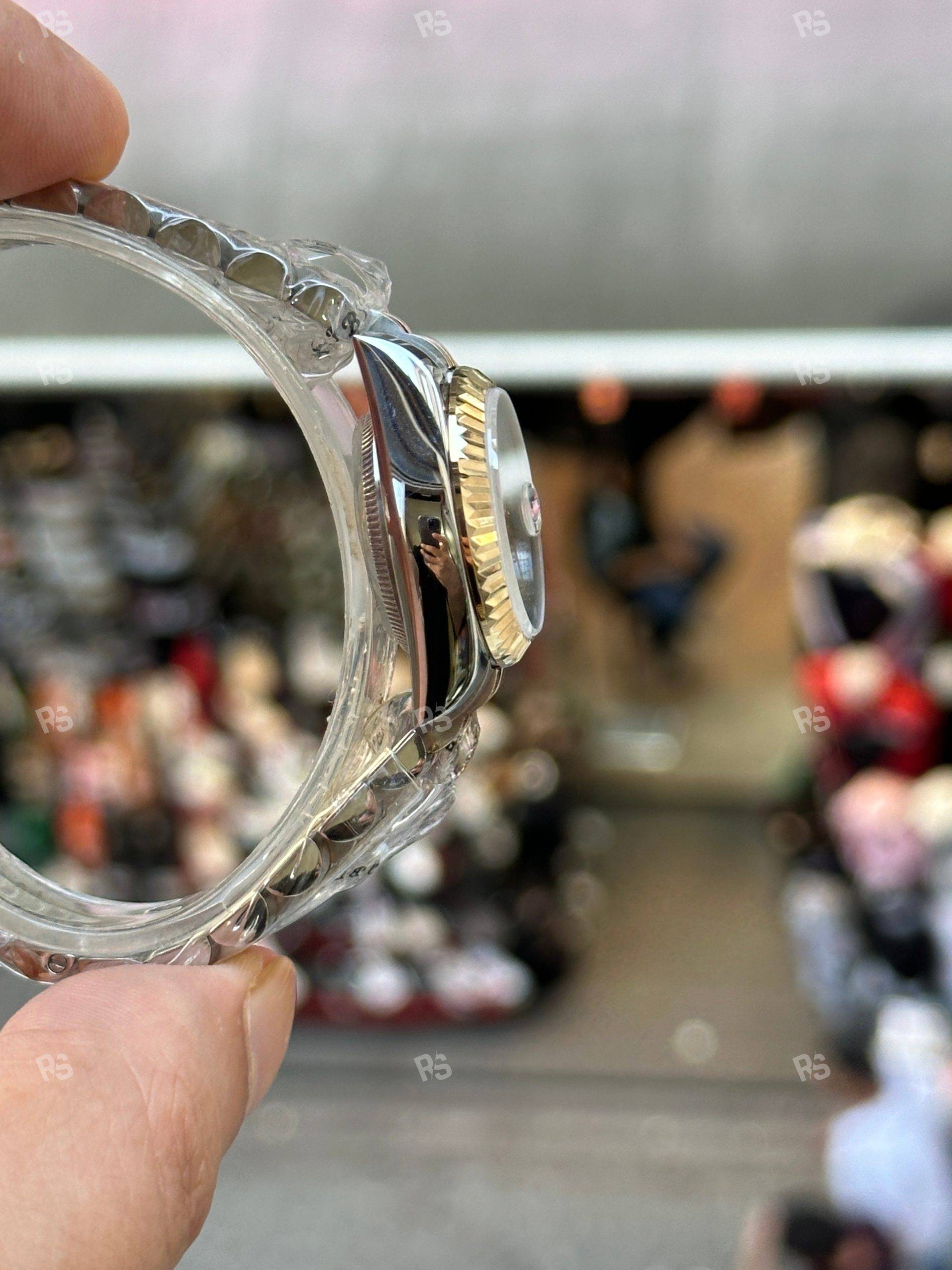 Rolex Datejust Gold-silver White Dial chiffres en diamant