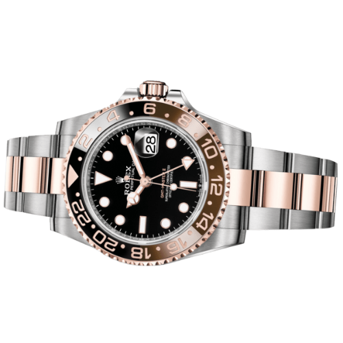 Rolex GMT-Master II 'Root Beer' Rose Gold Stainless Black Dial