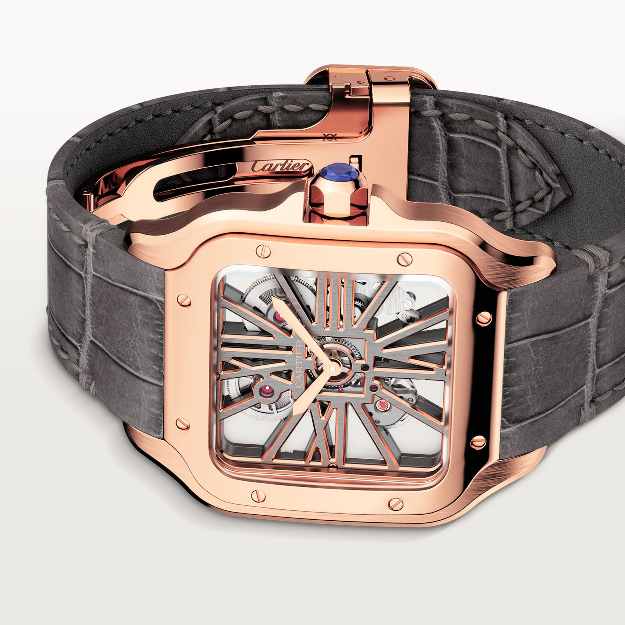 Cartier Santos Skeleton WHSA0018 Rose Gold